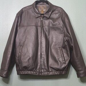 Saddlebred Men's Brown Leather Jacket Vintage XL